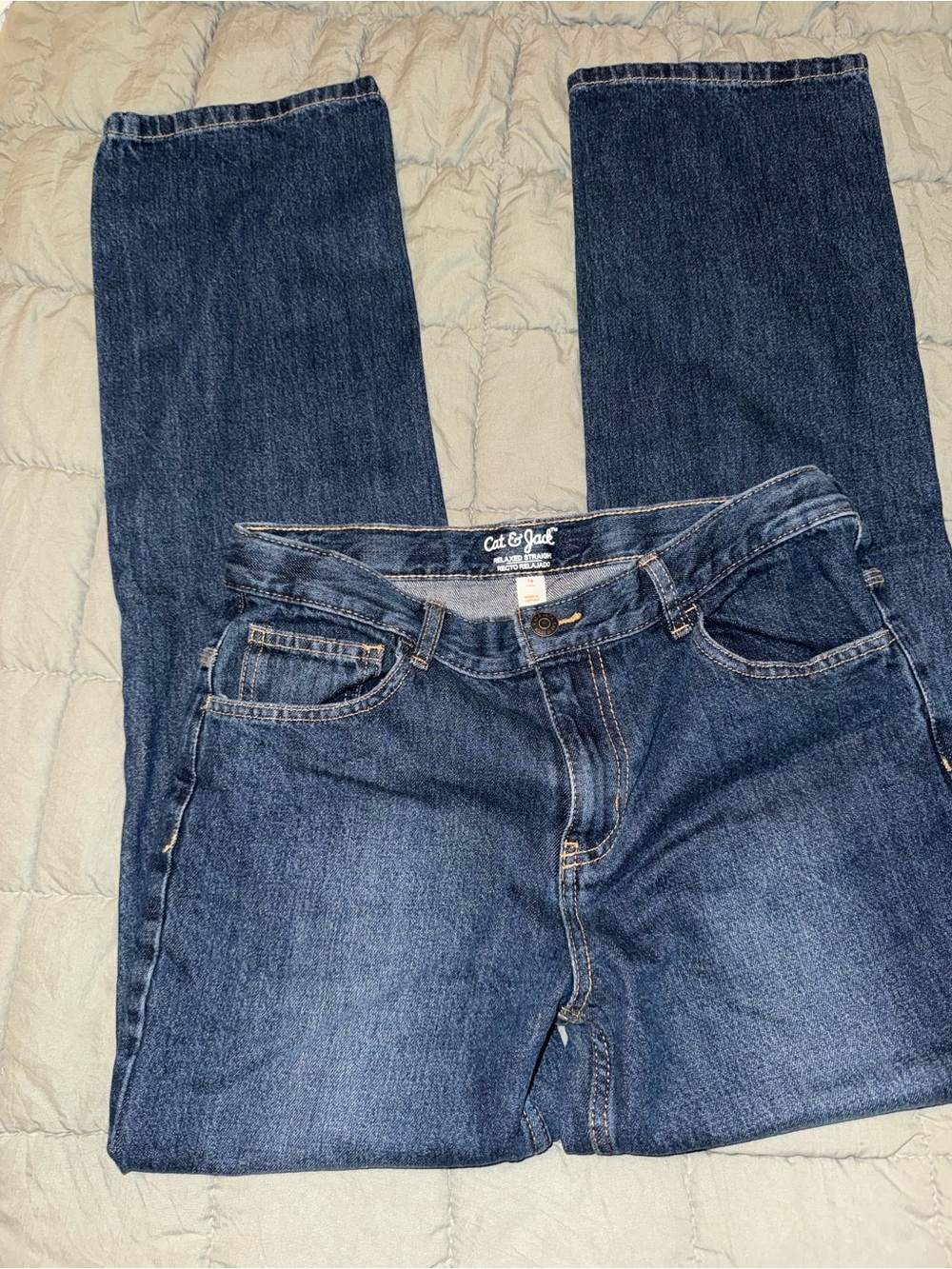 Cat & Jack Women's Dark Blue Straight Leg Jeans Size 16